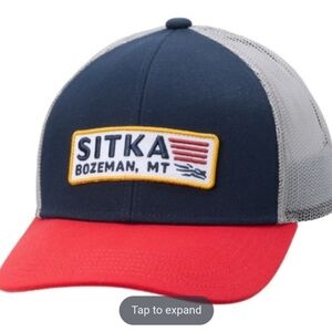Sitka Hat Cap Snapback Trucker Mid Pro Patriot Mesh Logo Embroider Patch Bozeman